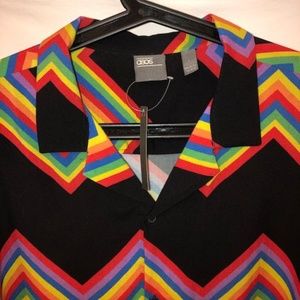 Asos Men Rainbow Chevron Shirt